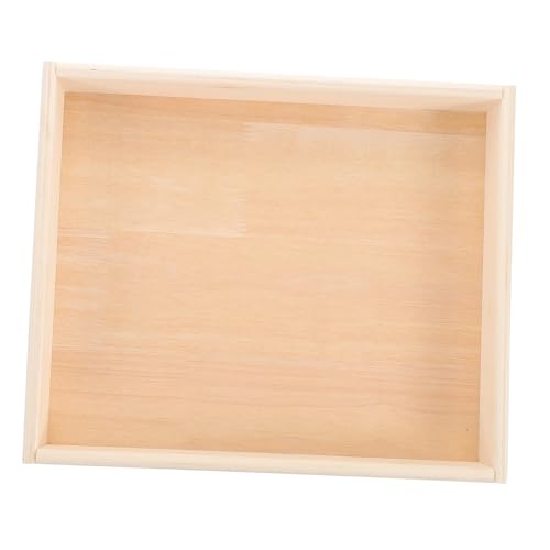 Abaodam Puzzle-tablett Puzzle-sortierfächer Kleinigkeiten Halter Quadratische Serviertabletts Aus Holz Puzzle-Organizer-tabletts Flaches Puzzle-aufbewahrungstablett Beige Hölzern von Abaodam