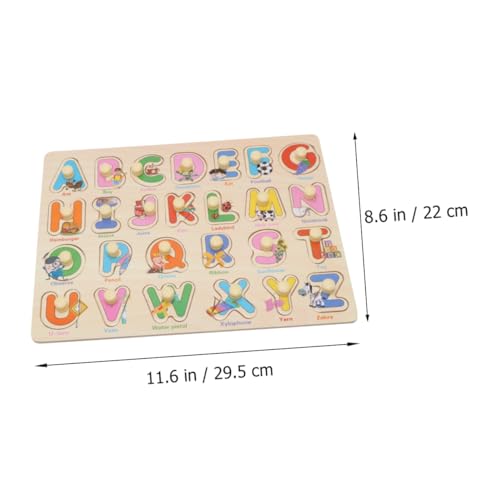 Abaodam Puzzles aus Holz Puzzle rätselbuch kinderpuzzle Kleinkinder Kinderzimmer-Dekoration Puzzlespiele Buchstabenrätsel Wörter Rätsel Alphabet-Puzzle Hölzern von Abaodam