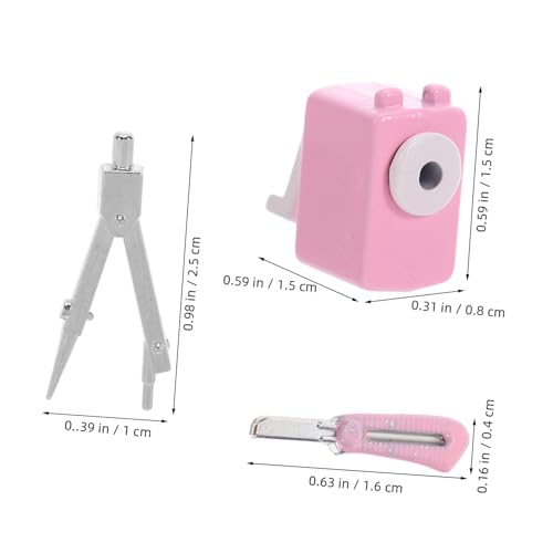 Abaodam Realistischer Kompass Mini-messerschneider und Anspitzer aus Robustem Retro Bastel Dekorationsset für Kreative Puppenhaus-szenen Abaodam Realistischer Kompass Mini-messerschneider und Anspitzer aus Robustem Retro Bastel Dekorationsset für Kreative Puppenhaus-szenen von Abaodam