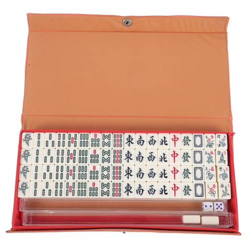 Abaodam Reise Mahjong Set Tragbares Mini Mahjong Set Mit 4 Spielsteinen Und Ideal Für Unterwegs Gesellschaftsspiel Für Familie Und Freunde Kompaktes Design von Abaodam