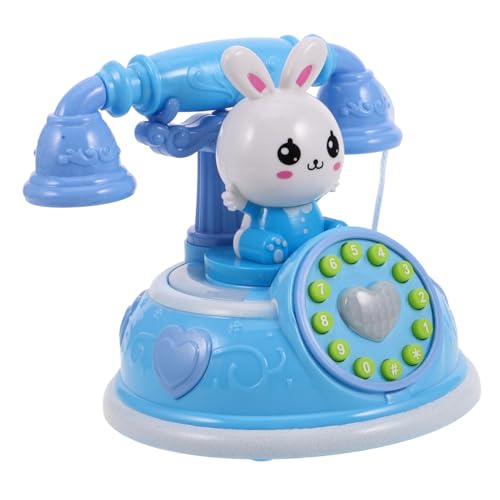 Abaodam Retro-Telefonspielzeug Telefon Spielzeug Telefon für Kinder Spielzeug für Kinder Telefon mit Wählscheibe altes Telefonspielzeug Spielzeug mit Wählscheibe Plastik Sky-Blue von Abaodam