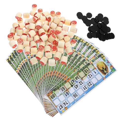 Abaodam Russisches Lotto Brettspiel Set aus Holz mit Nummerierten Spielsteinen Ø Partyspiel Zubehör für Familie und Freunde Praktisches Bingo Spiel für Erwachsene Abaodam Russisches Lotto Brettspiel Set aus Holz mit Nummerierten Spielsteinen Ø Partyspiel Zubehör für Familie und Freunde Praktisches Bingo Spiel für Erwachsene von Abaodam