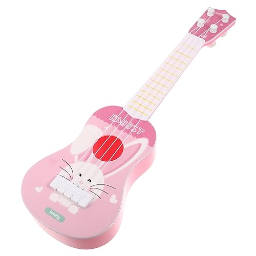 Abaodam Saiten Ukulele für Mini-Gitarre Gitarre Kindergitarren Gitarrenmodell kinderinstrumente musikinstrumente Gitarrenspielzeug für Mini-Ukulele Plastik Rosa von Abaodam