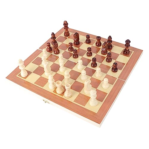 Abaodam Satz Faltschach Spielzeug Für Die Reise Turnier Schachbrett Magnetisches Schach Reise Schachbrett Dame Brettspiel Faltbares Schachbrettspiel Spielzeug Schachbrett Bambus von Abaodam