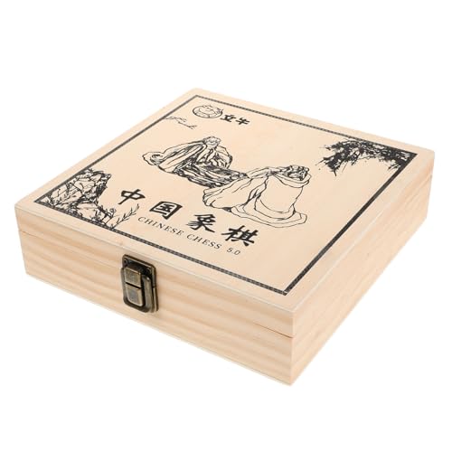 Abaodam Schach- Chinesisches Dame Brettspiel Chinesische Brettspiele Kleine Truhe Für Schmuck Vintage Kleine Truhe Reisespiele Schach Dekorative Kästen Mit Deckel Hölzern von Abaodam