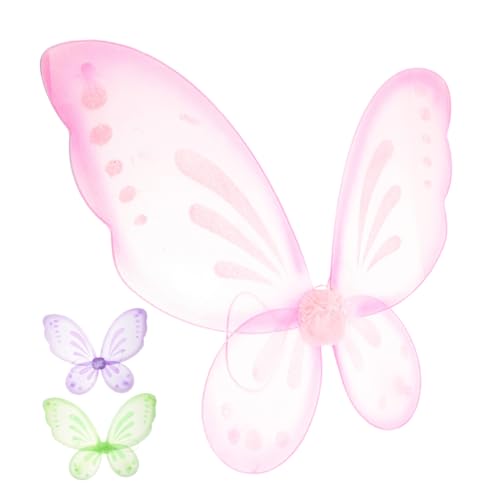 Abaodam Schmetterlingsflügel-Kostüm-Set für Halloween, Geburtstagspartys und Feen-Cosplay, leichte Engelsflügel für Gruppenspiele und fantasievolles Rollenspiel, 3-teilig Abaodam Schmetterlingsflügel-Kostüm-Set für Halloween, Geburtstagspartys und Feen-Cosplay, leichte Engelsflügel für Gruppenspiele und fantasievolles Rollenspiel, 3-teilig von Abaodam