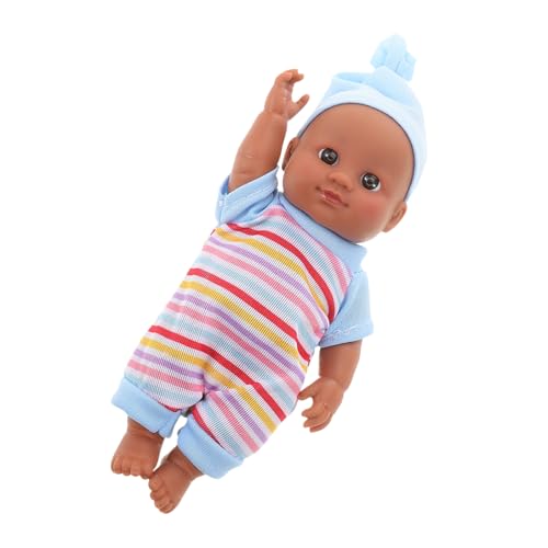 Abaodam Schwarze Puppe Kleinkind Puppe Realistische Puppe Simulation Einer Babypuppe Echte Babypuppen Realistische Babypuppe Schwarze Wiedergeborene Babypuppen Puppe Für PVC von Abaodam