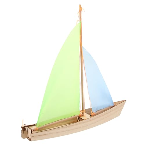 Abaodam Segelmodell Boot Schiff Mini-Kanu-Figur Segeln bastelzeug für Kinder Spielzeug für Kinder Spielzeug Puzzle Spielzeug zum Zusammenbauen aus Holz Holzhandwerk für Kinder hölzern von Abaodam