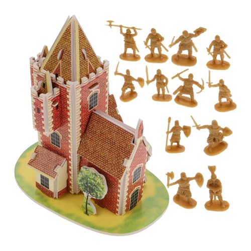 Abaodam Set 100 Stück Rittermodell Armee Spielzeug Mittelalterliche Miniatur Mittelalterliche Partydekorationen Mittelalterliches Ritterspielzeug Ritter Actionfiguren Golden Plastik von Abaodam