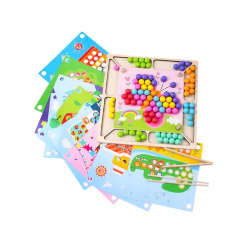 Abaodam Set Aus 12 Bunten Beads Montessori Lernspielzeug Zur Der Konzentration Und Feinmotorik Für Jungen Und ädchen Im Vorschulalter Spaß Und Bildung Vereint von Abaodam