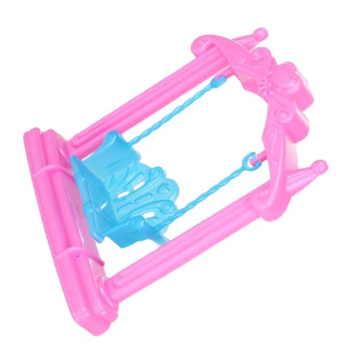 Abaodam Simulation Einer Minischaukel für kinderspielzeug spielsachen spielzeuge für Kid Toys Zubehör für Puppenhäuser Puppe schaukelt Plastik Rosa von Abaodam