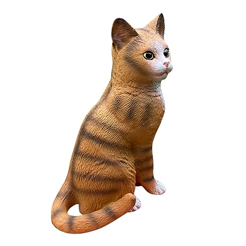 Abaodam Simulation Haustier Katze Kinderspielzeug Kinderspielzeug Mini Katzenfiguren Kätzchen Statische Statue Tischminiaturen Lebensechte Kätzchenstatue Simulation Katzenfigur von Abaodam