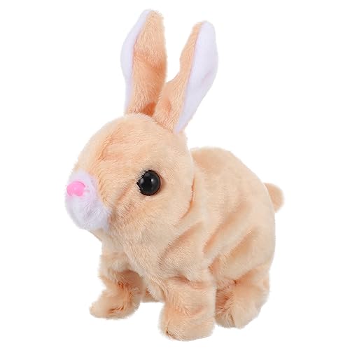 Abaodam Simulation Kaninchenpuppe plüschhase Bunny Plush Hasen elektrisches Hasenspielzeug Simulations-Kaninchenspielzeug Elektronisches Bauteil Yellow von Abaodam