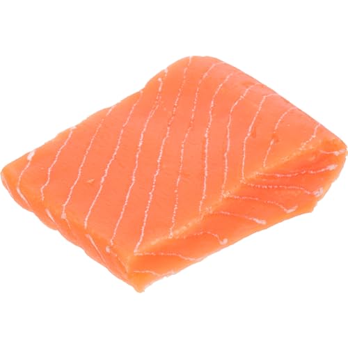 Abaodam Simulation Lachs Gefälschte Meeresfrüchte-Modell Gefälschte Lebensmittelspielzeuge Sashimi-scheiben-Modell Kinderspielzeug Für Mädchen Modelle Fleisch PVC Kleinkind Schweinebauch von Abaodam