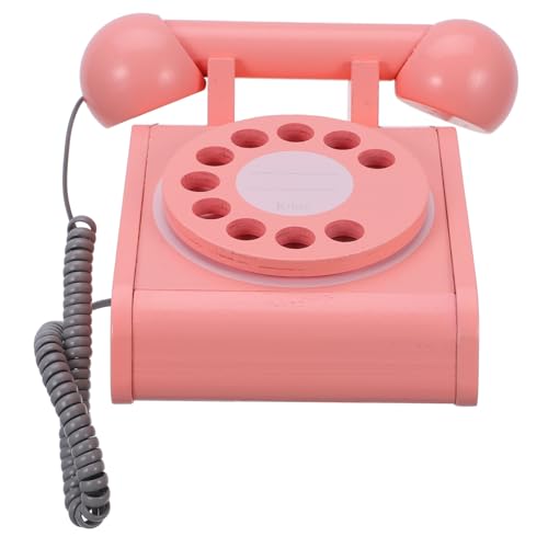 Abaodam Simulation Plattenspieler Telefon Mädchen Kindertelefone Telefon Babytelefon Für Babys Mädchen Interaktionsspielzeug Kinderspielzeug Kinderspielzeug Rosa Holz von Abaodam