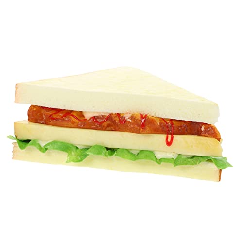 Abaodam Simulation Sandwich Pretend Plüsch Toaster Brot Künstliche Hot Dog Brötchen Modelle Gefälschte Sandwich Dekoration Küche Prop Sandwich Modell Pu von Abaodam