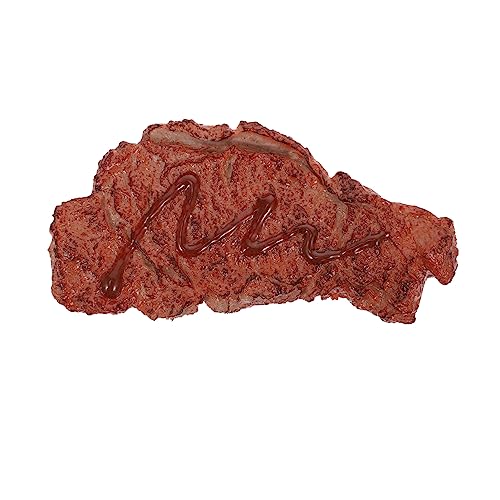 Abaodam Simuliertes Steak Fake Food Requisiten Fleisch Lebensmittelspielzeug Steak-Essen Vorgeben Simulation Von Steaks Simuliertes Essensspielzeug Simulation Steak- Plastik Brown von Abaodam