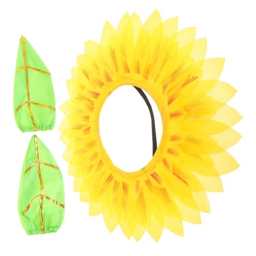 Abaodam Sonnenblumen Kopfhaube Set mit Goldfarbenen Handschuhen Weiches Bequemes Material Lustiges Sonnenblumen Kostüm Zubehör für Tanzparty Karneval Halloween und Festveranstaltungen Abaodam Sonnenblumen Kopfhaube Set mit Goldfarbenen Handschuhen Weiches Bequemes Material Lustiges Sonnenblumen Kostüm Zubehör für Tanzparty Karneval Halloween und Festveranstaltungen von Abaodam