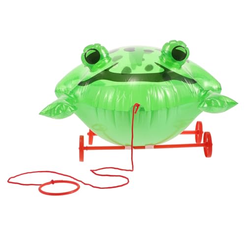 Abaodam Spielzeug ziehen aufblasbares spielzeug kinder kinder spielzeug kinderspielzeug kinder spielsachen Montessori-Froschspielzeug Frosch-Ziehspielzeug Plastik Light Green von Abaodam