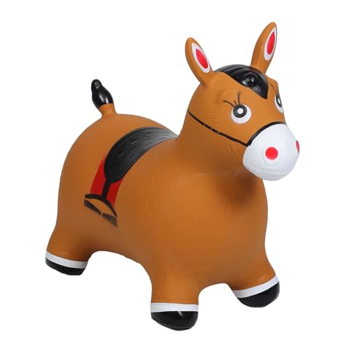 Abaodam Springendes Pferd Hüpfende Tierspielzeuge Kinder Reiten Auf Pferd Hüpfspielzeug Für Kinder Hüpfendes Spielzeug Hüpfendes Pferd Hüpftier Für Kleinkinder PVC Light Brown von Abaodam