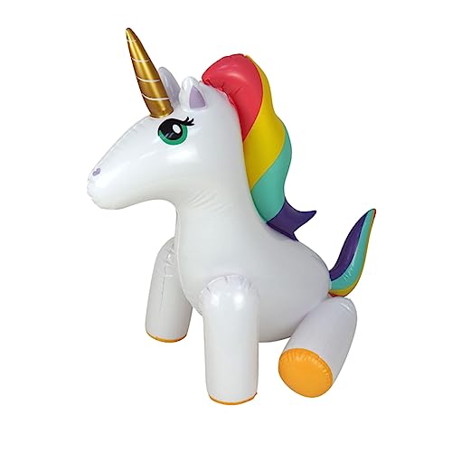 Abaodam Sprühwasser wasserspritze wassersprüher Outdoor Toys wasserbahn Aufblasbarer Einhornsprinkler für Einhorn-Wassersprinkler- PVC Colorful von Abaodam