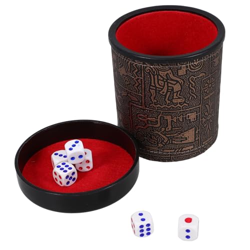 Abaodam Stabiler Würfelbecher mit Würfeln und Rotem Samtbezug Geräuschdämpfend Großer Fassungsvermögen Kompakt und Leicht für Gesellschaftsspiele Partyzubehör und Reise Spiele Abaodam Stabiler Würfelbecher mit Würfeln und Rotem Samtbezug Geräuschdämpfend Großer Fassungsvermögen Kompakt und Leicht für Gesellschaftsspiele Partyzubehör und Reise Spiele von Abaodam