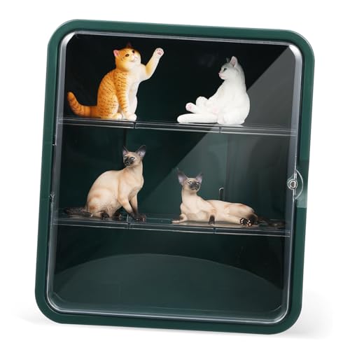 Abaodam Staubdichter Präsentationsständer Figurenanzeige Vitrine Für Modellautos Puppenbehältnisse Zur Ausstellung Regal Sammlungsanzeige Spielzeugvitrine Miniatur-vitrine Green Plastik von Abaodam