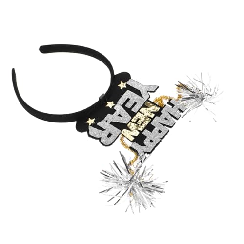 Abaodam Stirnband Frohes Neues Jahr-party-haarband Partygeschenke Für Das Neue Jahr Party-stirnbänder Silvester-party-accessoires Fotoautomaten-requisiten Neues Jahr Haarspange Plastik von Abaodam