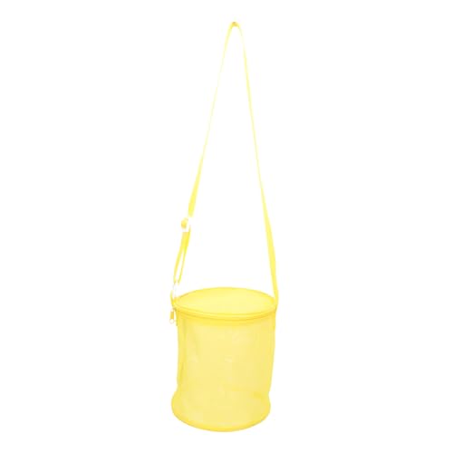 Abaodam Strandeimer aufbewahrungssack Storage Bags Strandtuch strandsack Rucksack-Zubehör Muscheltaschen für Kinder tragbare Netztasche Multifunktions-Strandtasche Oxford-Stoff Yellow von Abaodam