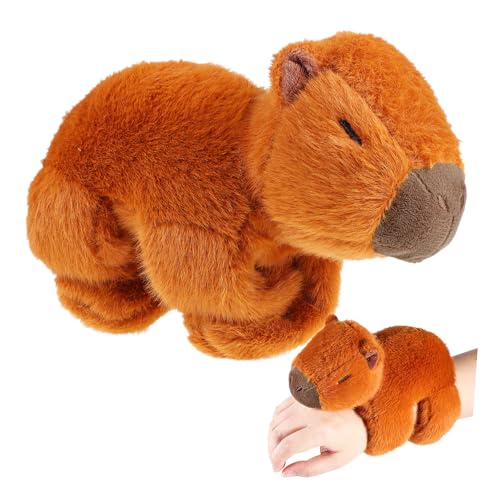 Abaodam Süße Capybara-Puppe Gefüllter Capybara-plüsch Panda Schlagarmbänder Für Kinder Band Capybara Stofftier Handgelenkstier Stofftier Umarmen Gießen Animal-Slap-armbänder Pp Baumwolle von Abaodam