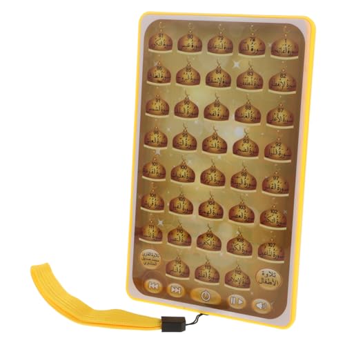 Abaodam Tablet zur Früherziehung von Babys lernspielzeug interaktives Spielzeug Kinder Tablet Spielzeug Arabisch Lernen für Kinder Arabisches Alphabet Elektronisches Bauteil Golden von Abaodam