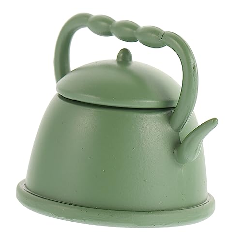 Abaodam Teekessel Ornament Blühender Tee Tee-Ei Wasserkocher Herdplatte Teekannen Mit Teesieb Gefälschte Pflanze Couchtischdekor Künstliche Pflanzen Teetasse Dekoration Green Metall von Abaodam