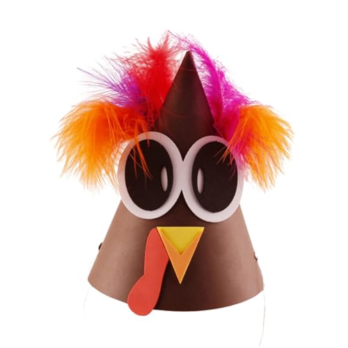 Abaodam Thanksgiving-Hut turkey hat Fashionable turkey hat Elastic turkey hat Handmade turkey hat Truthahnmütze für Truthahnhut für Thanksgiving-Truthahnhut von Abaodam