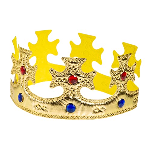 Abaodam Tiara stutzenhalter kopfschmuck dvd the crown tragegurte Verkleidung Dekorationen goldene Königskrone Königskostüm halloween deko kleider Kinderkrone Kleidungsdekor Stoff von Abaodam