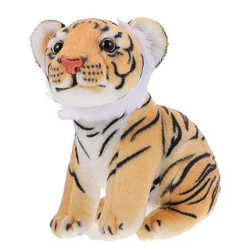 Abaodam Tiger Plüschtier plüsch Tiger Kuscheltiger Tiger Plüschfigur Tiger Stofftier Tiger Dekoration Frosch Lebewesen Tiger Plüschpuppe Plüschtierverzierung PP Baumwolle von Abaodam