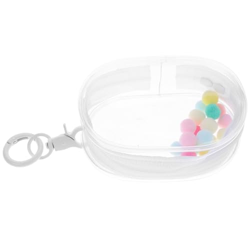 Abaodam Transparente Puppen-Ausstellungstasche Hochtransparente PVC-Tasche Mit Schlüsselanhänger Und Bommel Für Sammelfiguren Mini-Puppentasche von Abaodam