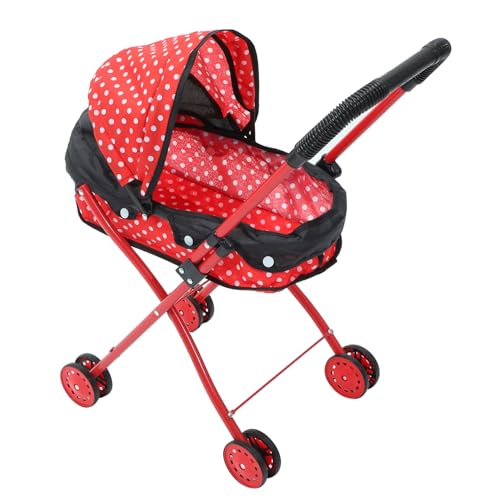 Abaodam Trolley- Auto Babys Dolly Plüsch Babypuppenwagen Puppenwagen Für Kleinkinder Von 1 Bis 3 Jahren Puppenwagen Für Kleinkinder Von 3-5 Jahren Miniatur Mädchen Eisenrahmen von Abaodam