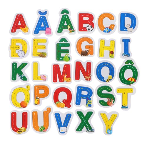 Abaodam Montessori Spielzeug Für Kinder Holz Puzzle Alphabet Spiel Vorschule Pädagogisches Lernen Spielzeug Für Baby von Abaodam