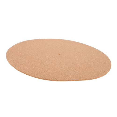 Abaodam Vinyl-schallplattenblock Slipmats Für Vinyl-Plattenspieler Vinyl-plattenspielermatte Plattenspieler-matten Plattentellermatte Rekord-schutzpolster Praktische Matte Light Brown Kork von Abaodam