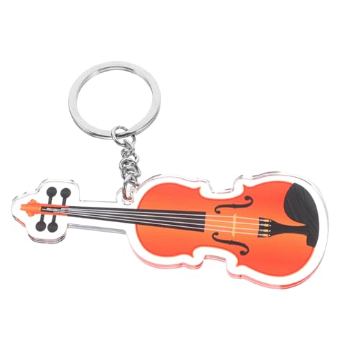 Abaodam Violine Schlüsselanhänger für musiker für musikliebhaber klavier schlüsselanhänger mini violine Geldbeutel-Anhänger Geigen-Schlüssel-Anhänger Acryl von Abaodam