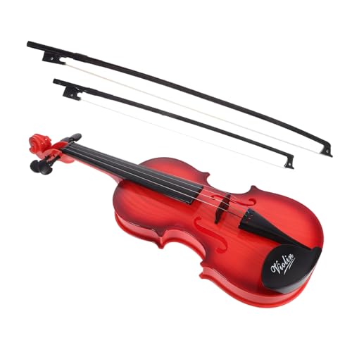 Abaodam Violine akustische Violine Geige für Anfänger Musikinstrumentenmodell musikspielzeug musikalisches Geigenzubehör Kleinkind Geige Plastik Light Brown von Abaodam