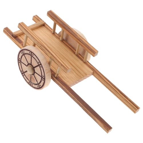 Abaodam Wagen buchattrappe deko schubkarre klein Model Auto holzmodelle Spielzeugauto aus Holz kleines Trolley-Modell Mini-Landschafts-Trolley-Ornament Mini-Landschaftsverzierungen hölzern von Abaodam