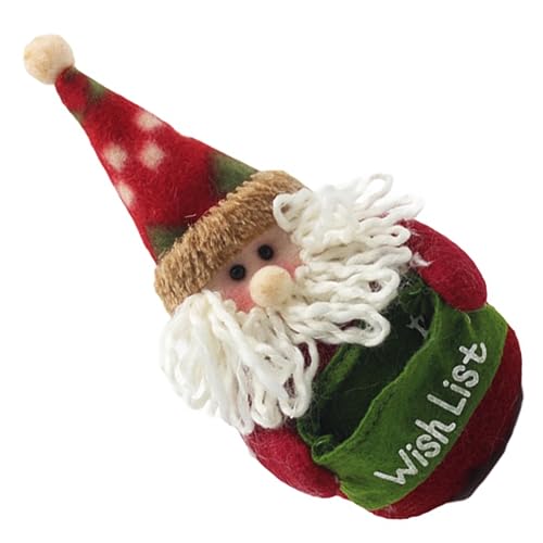 Abaodam Weihnachtsdekorationen Xmas Decoration für kleine kreative Schneemannverzierung Präsentieren Sie den Schneemann-Anhänger Polyester rot von Abaodam