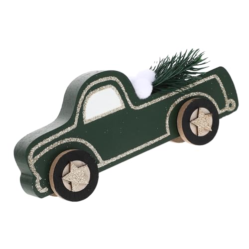 Abaodam Weihnachtsfeier liefert weihnachtliche Tischdekoration Ornamente Desktop-Auto-Ornament Figuren Dekoration Schlafzimmer weihnachtsdeko weihnachtsauto holzauto Handwerk hölzern von Abaodam