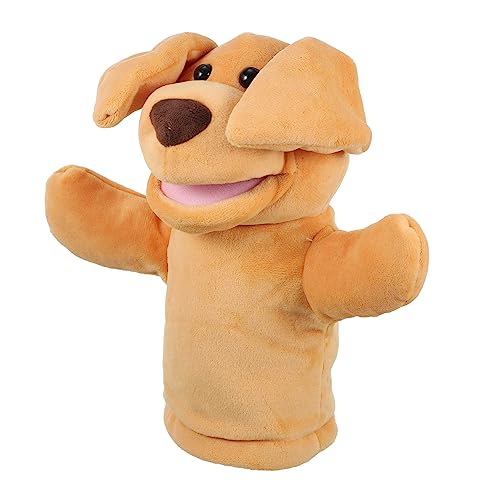 Abaodam Welpen-handpuppe Lehrpuppe Kuscheltiere Für Kinder Handspielzeug Zum Geschichtenerzählen Geschichte Handpuppe Handpuppen Für Kinder Rollenspiel Handpuppe Orange Plüschpuppe von Abaodam