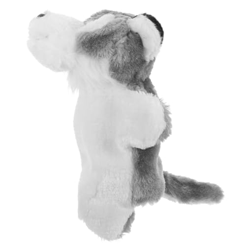 Abaodam Wolf Handpuppe Aus üsch Interaktive Geschichtenerzähler Handpuppe Für Grauer Wolf Kreatives Für Eltern Kind Interaktion Kuscheliges Puppenspielzeug Für von Abaodam