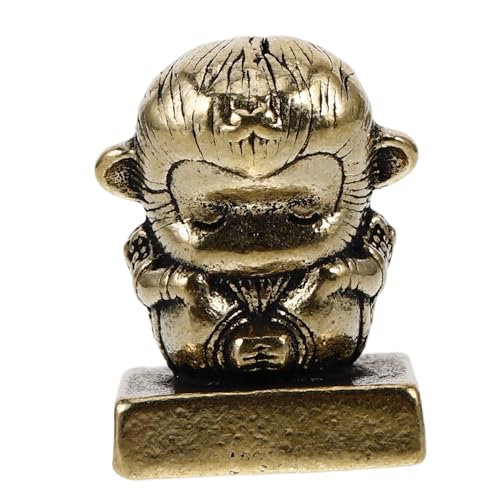 Abaodam Wukong-Siegel Affenstatue Messingstempel handwerkskunst Handwerksstempel Stufenstempel Stempel aus Messing Messingverzierung Prägestempel Tiere stempeln Ornamente Golden von Abaodam