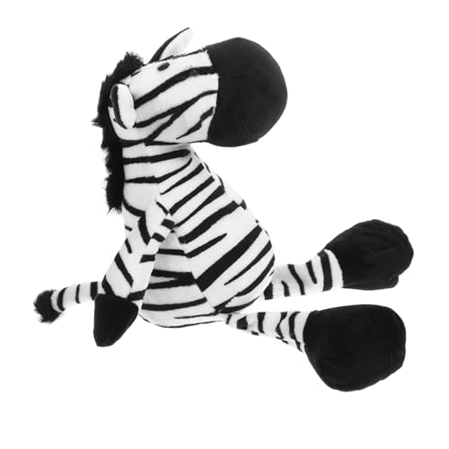 Abaodam Zebra-Puppe Zebra stofftier Zebra Kuscheltier Tierisches Spielzeug Süßes Zebra Plüschtier Zebra Dekoration bequemes Kinderspielzeug Kuscheltier für den Haushalt kurzer Plüsch von Abaodam