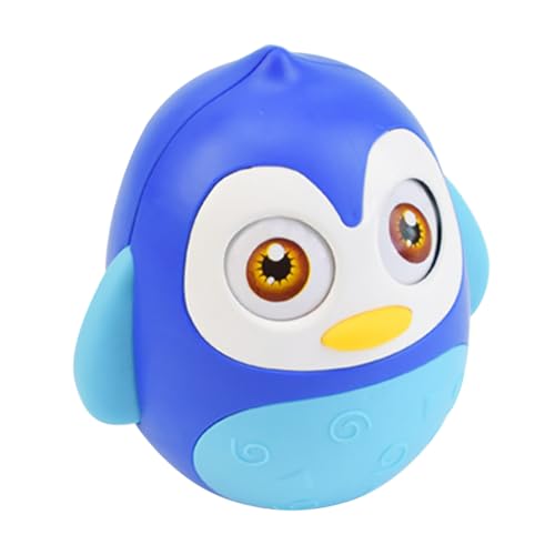 Abaodam die Glocke rütteln interaktives Pinguin spieluhren Mini-Puppenmütze luftlos co Pinguinförmiges Wackelbecher Plastik Blue von Abaodam