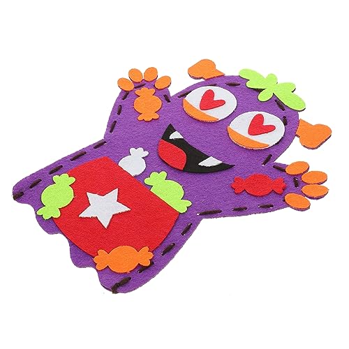 Abaodam interaktives kinderspielzeug spielzeuge DIY Handpuppe Children Toys Cartoon-Handpuppe zum Geschichtenerzählen Puppen für Halloween Handpuppen Nicht gewebt Violett von Abaodam